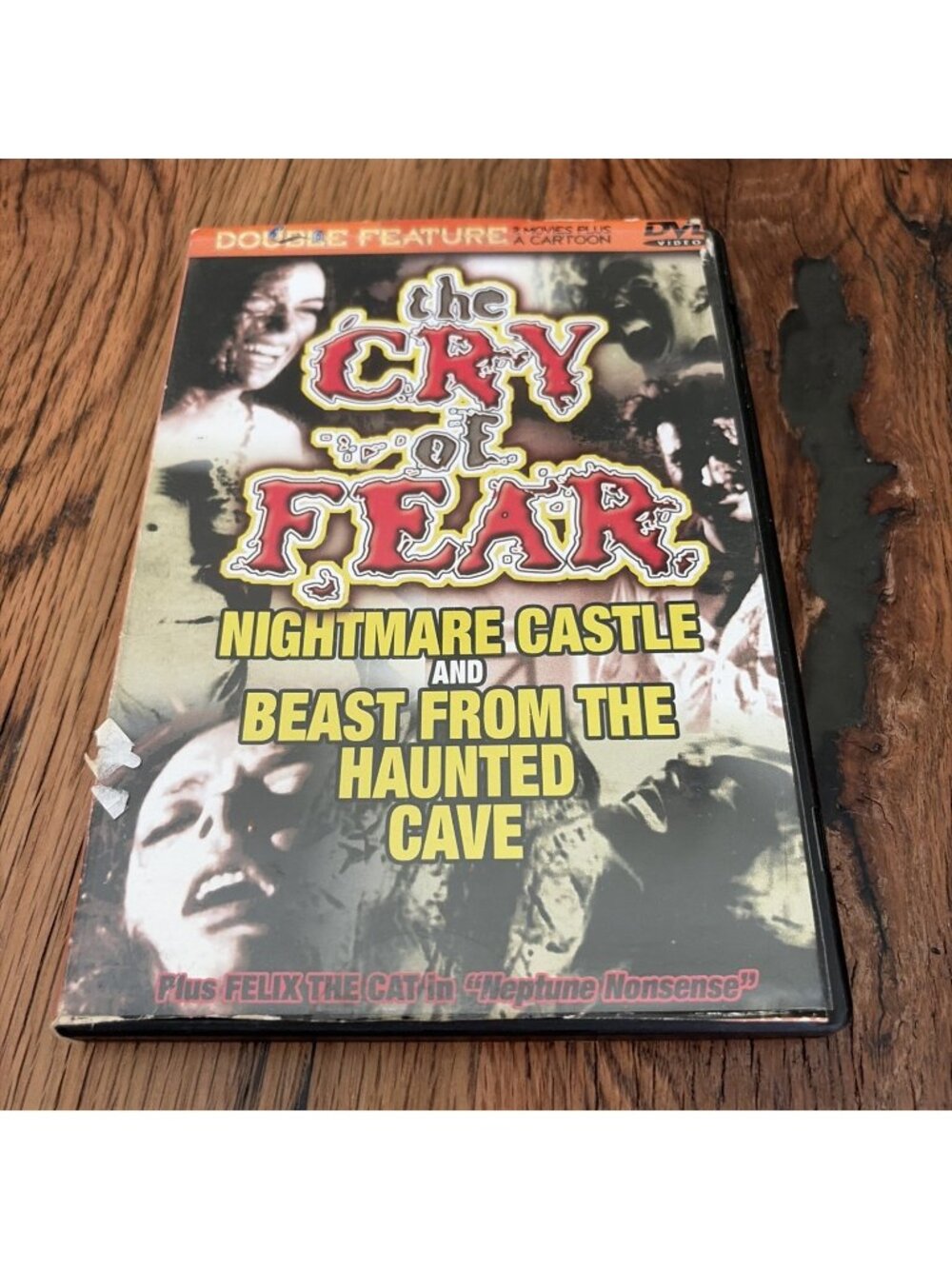 THE CRY OF FEAR NIGHTMARE CASTLE BEAST FROM THE HAUNTED CAVE used dvd
